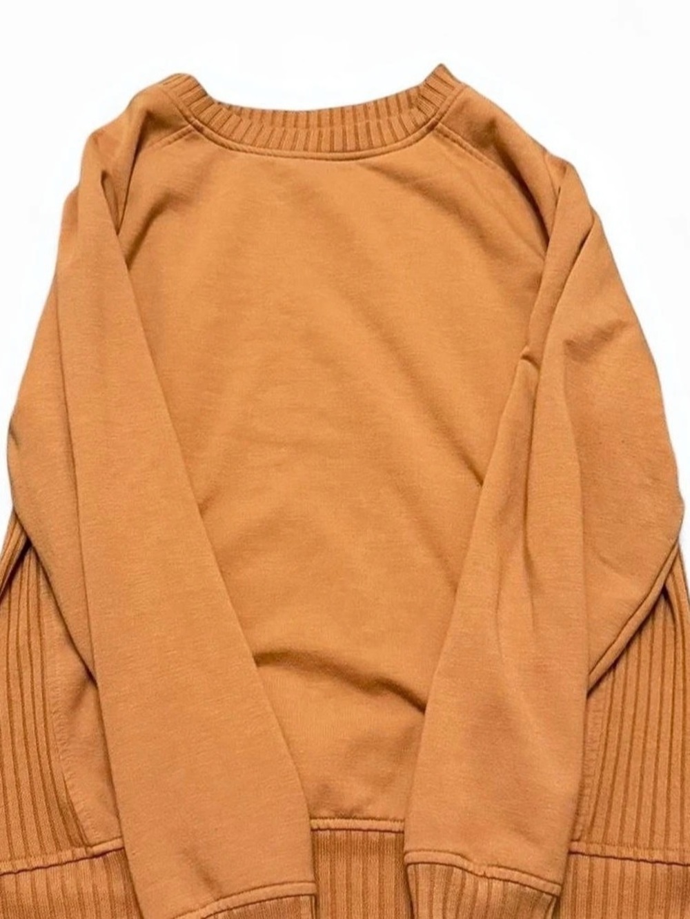 Jockey French Terry Sweatshirt Long Sleeve Pullover Orange Size XS Like New